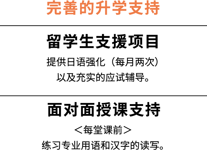 完善的升学支持