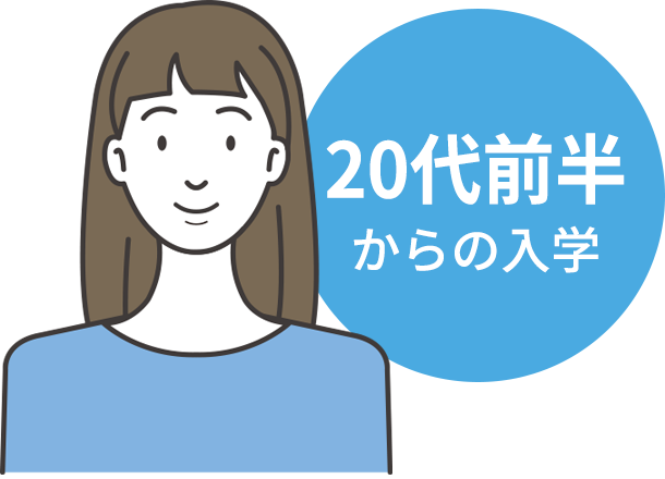 20代前半からの入学